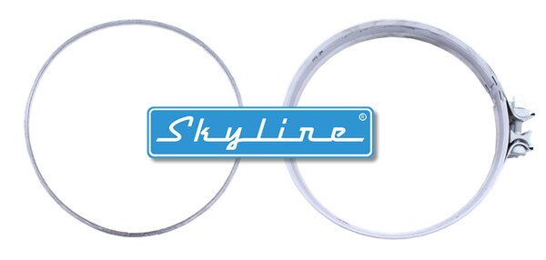 SKJ810 Skyline aftermarket DPF Service Kit for Detroit Diesel DD13 DD15 DD16 containing one gasket and one clamp